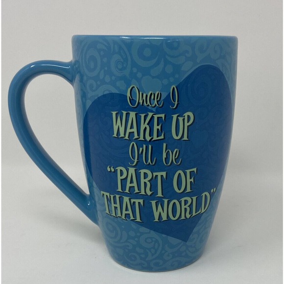 Vintage‎ Disney Little Mermaid Ariel “Once I Wake Up” Blue Coffee Mug Cup 1988 - Picture 3 of 8